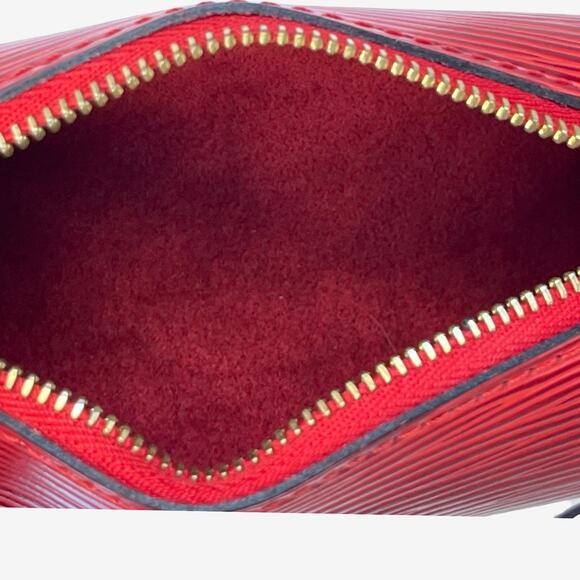 Louis Vuitton Rouge Epi Leather Mini Papillon Wristlet Bag 1996 France MI0976 - Picture 10 of 14